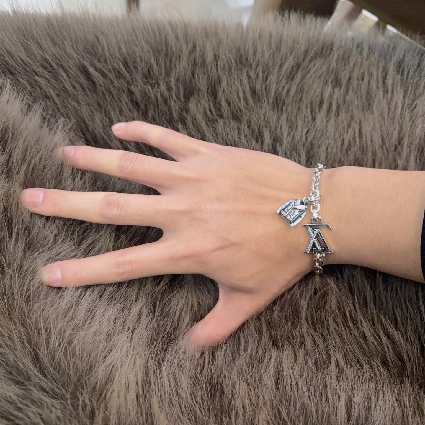 Louis Vuitton Silver Charm Bracelet